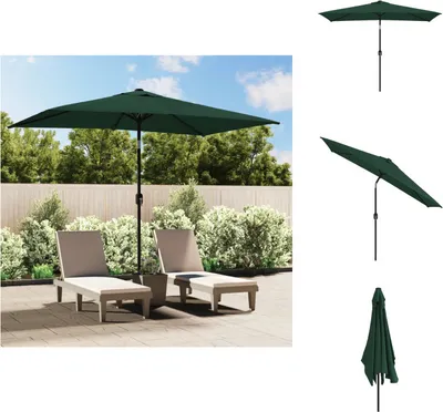 Zdjęcie produktu dla vidaXL Parasol prostokątny 200 x 300 cm zielony - Parasole i parasole przeciwsłoneczne