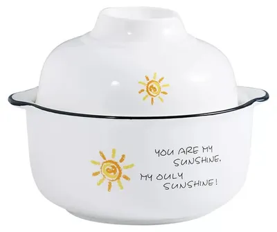 Zdjęcie produktu dla Zestaw misek na ramen ceramicznych z pokrywką