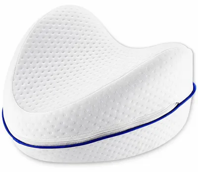 Imagen del producto de Almohada ortopédica para rodillas de espuma viscoelástica en forma de corazón para dormir de lado soporte piernas caderas y columna