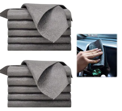 Produktbild von 10 Stück verdickte magische Reinigungstücher 30 x 30 cm Mikrofasertücher wiederverwendbar für Haushalt Küche Fenster Auto