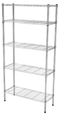 Obrázok produktu pre KOVOVÁ POLICA S CHRÓMOVANÝM POVRCHOM, 3 police – 60 x 35 x 90 cm (v)