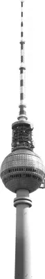 Produktbild von Komar Vlies Fototapete "Fernsehturm", grau, 50 x 250 cm; V1-776