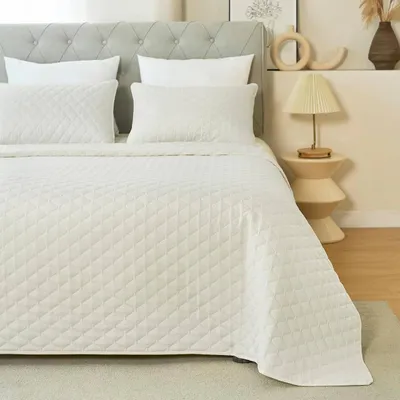 Produktbild von WOLTU Tagesdecke weich&leicht, 220x240 cm mit 2 Kissenbezügen 50x70cm Beige