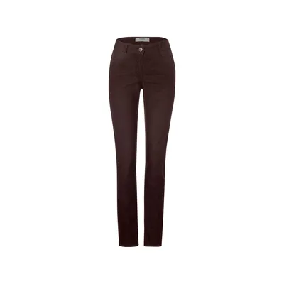Produktbild von 24916 Cecil, Gesa Corduroy, Damen Jeans Hose, Nadelcord Stretch, rotbraun, W 28 L 32