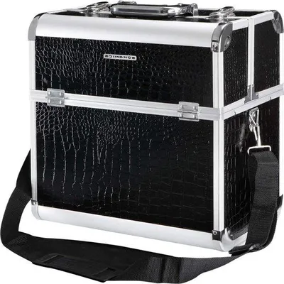 Productafbeelding van Famanu make-up tas met compartimenten - Zwart