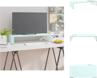 Obrázok produktu pre vidaXL TV stojan/monitor riser sklenený zelený 70x30x13 cm - TV nábytok