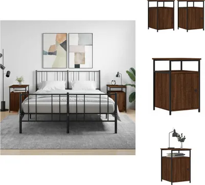 Produktbild von vidaXL Nachttische 2 Stk. Braun Eichen-Optik 40x42x60 cm Holzwerkstoff -  Nachttische