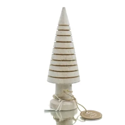 Produktbild von Boltze Deko-Weihnachtsbaum Noares Weiß Ø ca. 5 cm 18,5 cm - Mangoholz