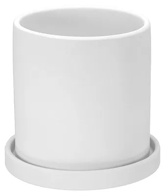 Image de Pot de fleurs en céramique moderne, de 5 pouces, avec système de drainage