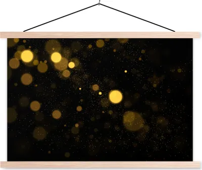 Produktbild von MuchoWow® Textilposter Gold - Abstrakt - Luxus - Schwarz 120x80 cm mit holzfarbenen Rahmen - Aufhängeset