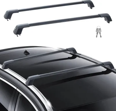 Produktbild von Universal-Dachträger-Querstange 1208 mm - Geriffelte Seitenschienen für Autos - Robuste Dachträger für Transport und Gepäck