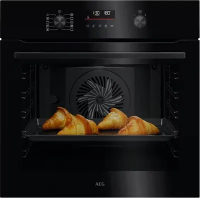 AEG 5000 SurroundCook® mit SteamBake / Einbaubackofen / Pyrolytische Selbstreinigung / Schwarz NBA5P40AK
