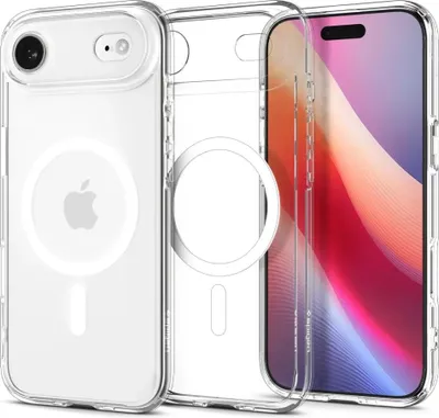 Image de SPIGEN étui ULTRA HYBRID MAG compatible avec MagSafe pour IPHONE 17 Air blanc transparent