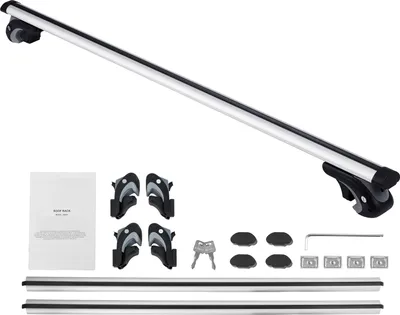 Obrázok produktu pre SucceBuy univerzálny strešný nosič, 132 cm, hliník, nosnosť 90 kg, nastaviteľný, so zámkami, pre SUV, sedany, dodávky