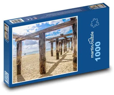 Produktbild von Puzzle 1000 Strandpier an der Küste - martinpuzzle