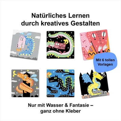Produktbild von PlayMais Bastelset Mosaik Drache - 2300 Teile kreatives Spielzeug