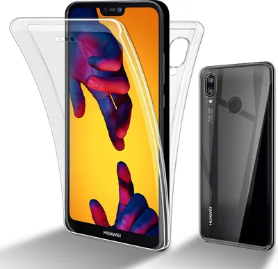 Produktbild von Cadorabo Hülle für Huawei P20 LITE 2018 / NOVA 3E in TRANSPARENT 360° Full Body Schutzhülle Front und Rückenschutz, Rundumschutz mit Displayschutz Back Case Cover Etui Handy Hülle TPU
