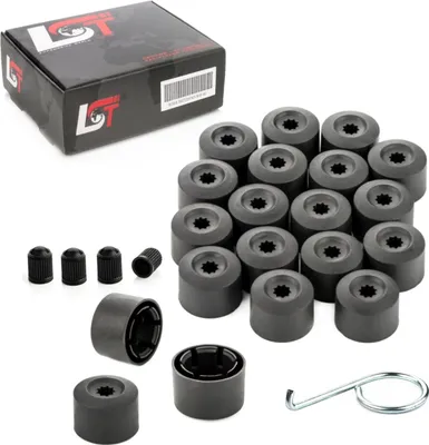 Produktbild von 20x Radschraubenkappen Abdeckkappen diebstahlhemmend 17 mm schwarz  für BMW MINI