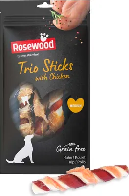 Produktbild von Rosewood Trio Sticks Hundesnack Medium 6x90g