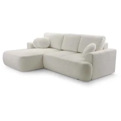Produktbild von BEAUTYSOFA Ecksofa mit Schlaffunktion VENTO, Ottomane Links, L-Form, Farbe: Beige (Coral65)