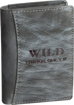 Produktbild von Wild Things Only  echt Leder Portemonnaie Geldbörse Herren Hochformat Grau-Blau (5452)
