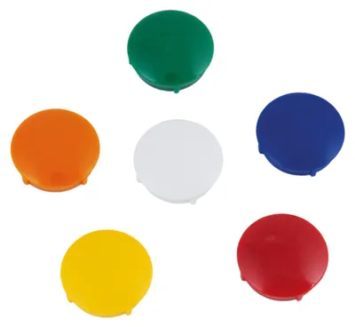 Zdjęcie produktu dla EDUPLAY 110398 Magnesy samoprzylepne Ø 21 mm w pudełku, wielokolorowe, 72 sztuki (1 zestaw)