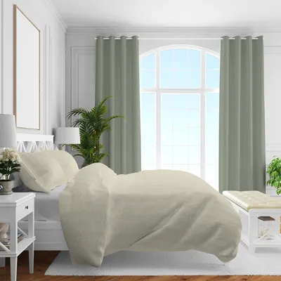 Produktbild von CASABEL Streifen Bettwäsche-Set aus Mako-Satin Bettbezüge Set mit Reißverschluss 100 % Baumwolle 2-teilig Bettbezug 155 x 220 cm und Kopfkissenbezüge  80 x 80 cm Crème