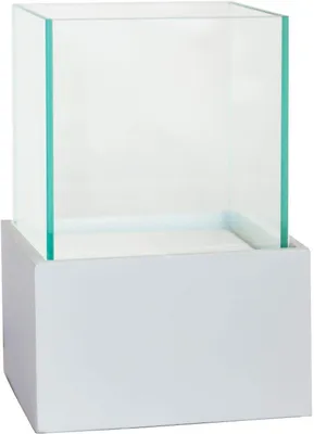 Produktbild von VIVANNO Windlicht Fiberglas CANDELITA Rechteckig, Weiß matt - 20x20x29 cm