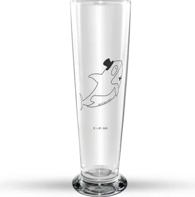 Produktbild von Mr. & Mrs. Panda Bierglas Orca Zylinder - Transparent - Geschenk, Konfetti, Narwal, Geburtstag, Trinkglas, Glückwunsch, Glasbierglas, Fest, Bierbecher, Glitzer, Meer