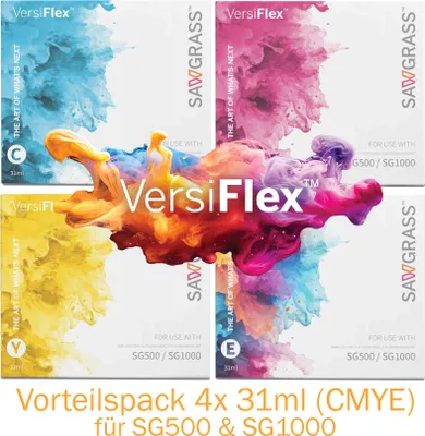 Produktbild von VORTEILSPACK VersiFlex - 4x 31ml Tinte (CMYE) für SG500/SG1000