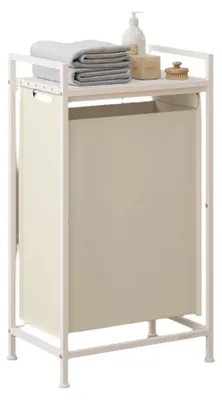 Obrázek produktu pro Koš na prádlo s policí – organizér na oblečení – úsporný design – 42 x 28 x 75 cm
