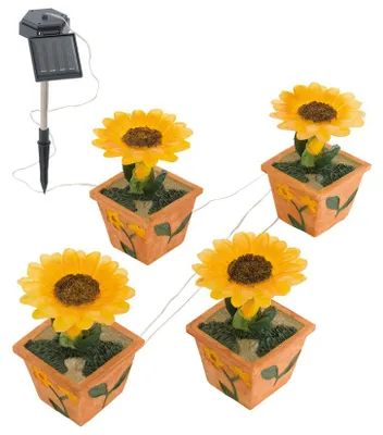 Produktbild von Eglo LED 4-er Set Solarleuchte Solar-Lampe Blumen Garten-Lampe 47125