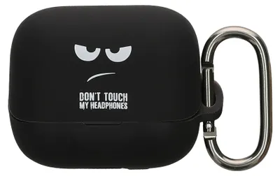 Produktbild von kwmobile Design Schutzhülle für EarFun Air Pro 4+ / Air Pro 4 Plus Hülle - TPU Silikon Case für Kopfhörer Ladecase - stoßfestes Cover mit Karabiner -
