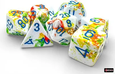 Produktbild von Chessex - Brush - 7-Die Set - Breezy/Blue