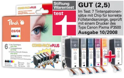 Zdjęcie produktu dla Peach PI100-89, Czarny, Cyjan, Purpurowy, Żółty, 2 szt., Multipak