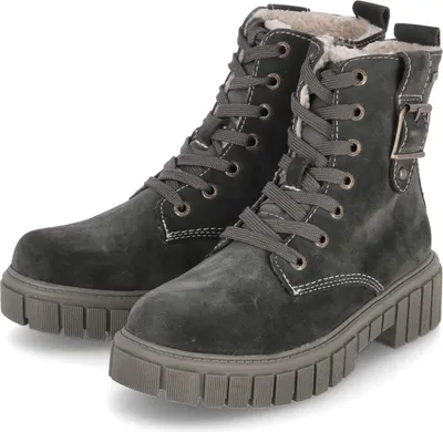 Productafbeelding van Lurchi meisjes veterschoenen/winterlaarzen, model LANIA, kleur groen, materiaal ruwleer, maat 36