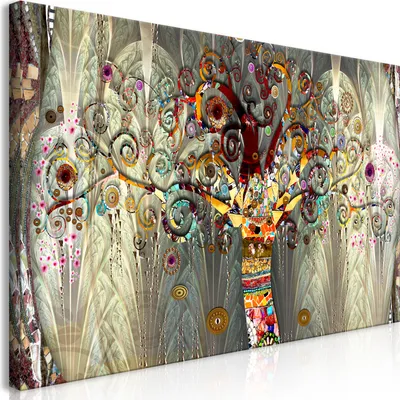 Immagine prodotto di Murale mega XXXL Gustav Klimt albero della vita 250x125 cm pezzo unico formato XXL stampa d'arte per auto montaggio tela quadri moderni quadri fai da te decorazione murale casa l-A-0005-ak-e