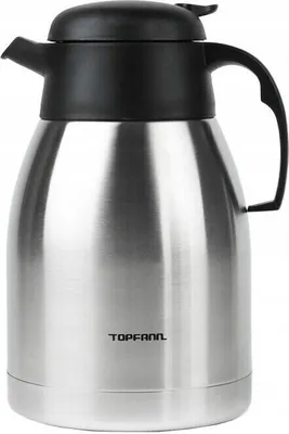 Produktbild von Thermoskanne Thermosflasche 1,5L Isolierkanne Edelstahl Kaffeekanne Silber 1,5 L Thermos