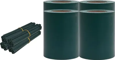 Produktbild von Garten-Sichtschutz 4 Stk. PVC 35x0,19 m Mattgrün
