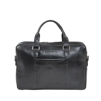 Produktbild von Negotia Sorel Echtleder Aktentasche Herren 15,6/16 Zoll Schwarz – Laptoptasche mit gepolstertem Laptopfach, Umhängetasche / Business Tasche