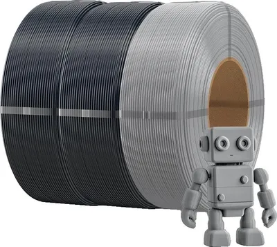 Image de filament pour imprimante 3D, haute ténacité, moins de fils, PETG 2BK 1GY