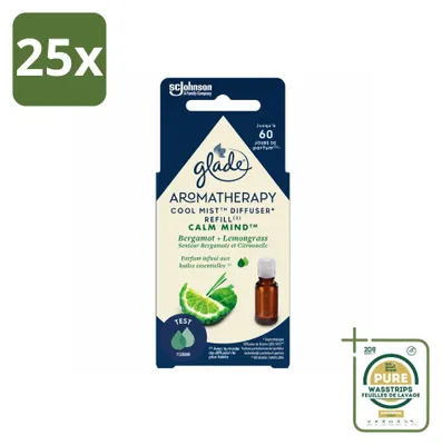 Obrázok produktu pre 25 kusov náplne do difuzéra aromaterapie Glade Calm Mind – 17,4 ml – balenie