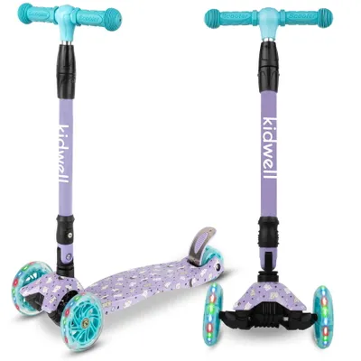 Produktbild von COIL Kinderroller, Dreiradscooter, Tretroller, Dreirad-Balance-Roller, Cityroller, VENTO, ABEC-7-Lager, 3-stufige Lenkradverstellung, LED-Räder, Kitty