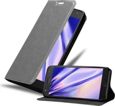Obrázek produktu pro Cadorabo Case for Motorola MOTO X4 Protective Case in Grey Pouzdro na mobilní telefon s magnetickým zavíráním