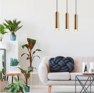 Produktbild von Hängeleuchte DIEGO gold E27 L:50cm H:90cm dimmbar