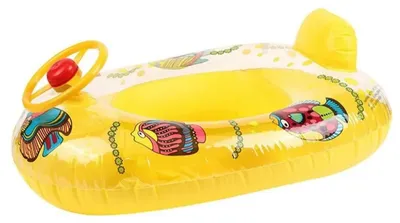 Produktbild von Aufblasbarer Schwimmring für Babys, Kleinkinder (1–3 Jahre) Mit Lenkrad, Hupe & Rückenlehne, Badespaß für Kinder bis 25 kg
