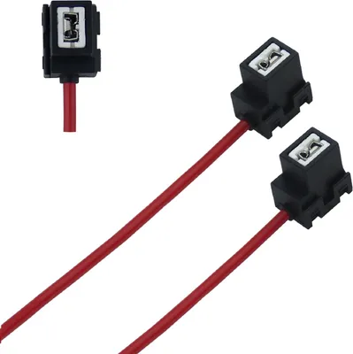Produktbild von 2x H1 H3 Lampen Fassung Stecker Sockel Reparatur Kabel Keramik  55 100 Watt