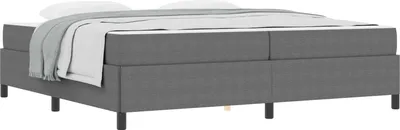 Produktbild von vidaXL Bettrahmen mit Matratze Hellgrau 200 x 200 cm Stoff