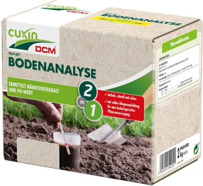Produktbild von Cuxin DCM Bodenanalyse Test-Set 2in1 Nährstoffgehalt & pH-Wert