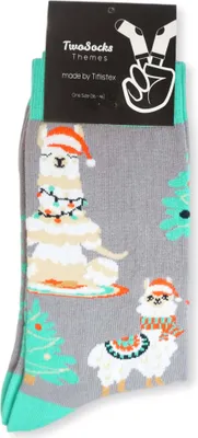 Produktbild von TwoSocks Weihnachtssocken Alpaka Socken Weihnachtssocken Damen und für Herren Weihnachtssocken Uni One Size